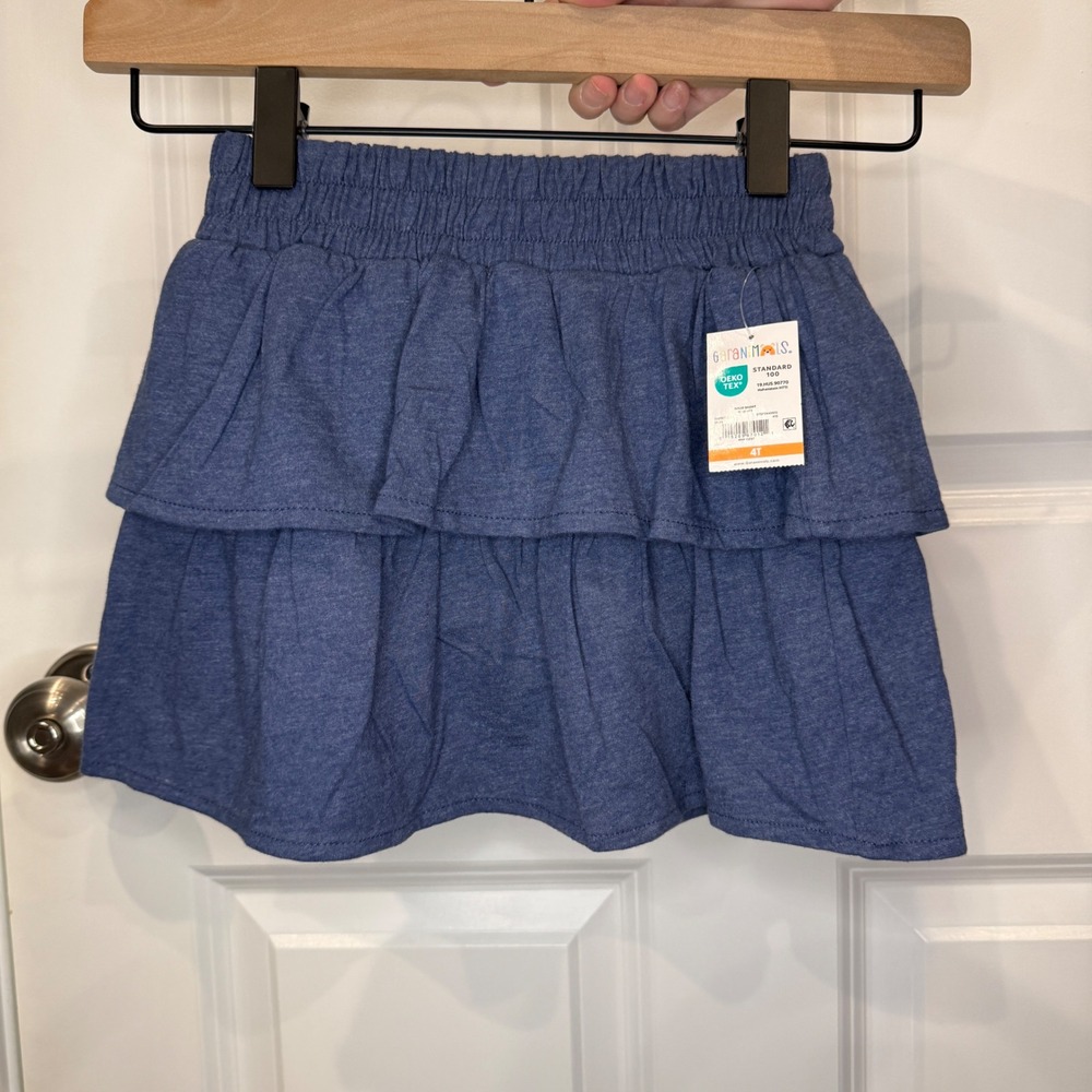 Garanimals Girls Blue‎ Heather Tiered Ruffle Skort Size 4T NWT